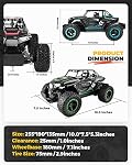 BEZGAR TB142 Voiture de télécommande - 1:14 RC Voitures pour garçons Enfants et adultes 2WD Tout-Terrains électriques hors route, 20 Km/h Jouet de camion avec deux piles rechargeables