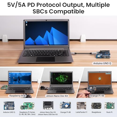 Image of ELECROW 14 Inch Portable Monitor with Keyboard, 1080P FHD IPS Lapdock for Arduino UNO Q with Camera Kit, External Computer Monitors Compatible with Raspberry Pi, Phone, Mini PC, Mac, Game Console