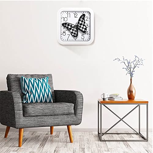 Pendule murale bureau et maison style papillon moderne 26cm - 6