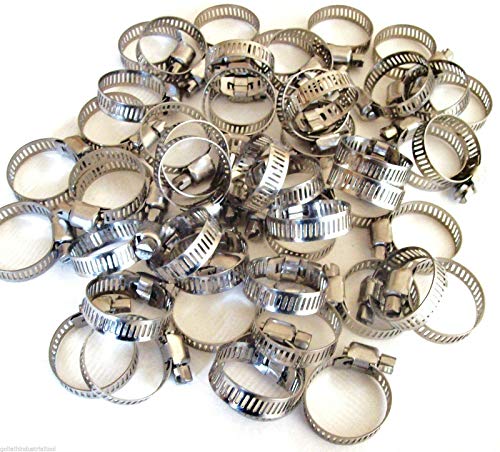50 pc Stainless Steel Hose Clamps 5/8