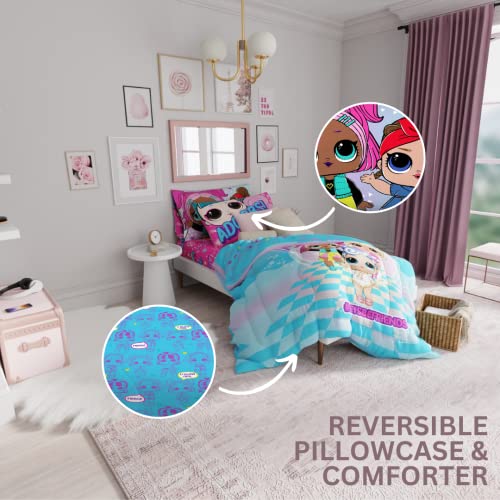 Franco Kids Bedding Super Soft Microfiber Comforter And Sheet Set, 4 Piece Twin Size, Lol Surprise #TOP5