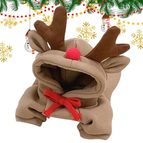 Dog Hoodie, トナカイ犬コスチューム, 防寒ペットウェア 日常着やパーティーに 室内用 クリスマス ホリデーグッズ