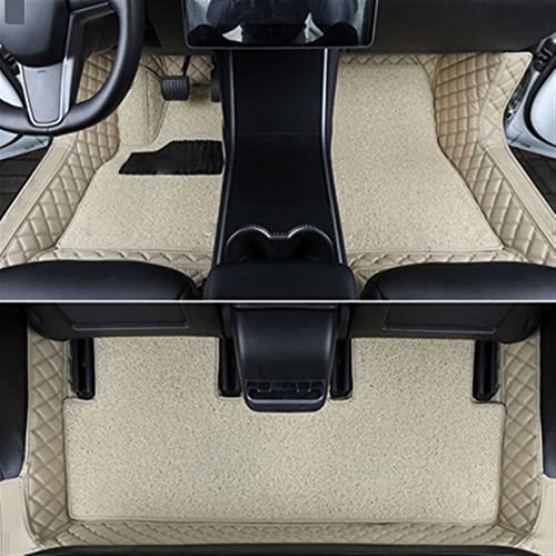 Tapis de sol pour Tesla Model 3 revêtement de sol luxe beige