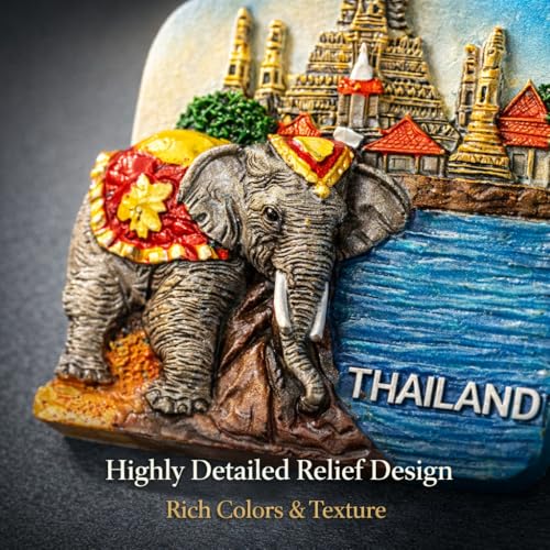 Imán decorativo souvenir de Tailandia para refrigerador miniatura 3