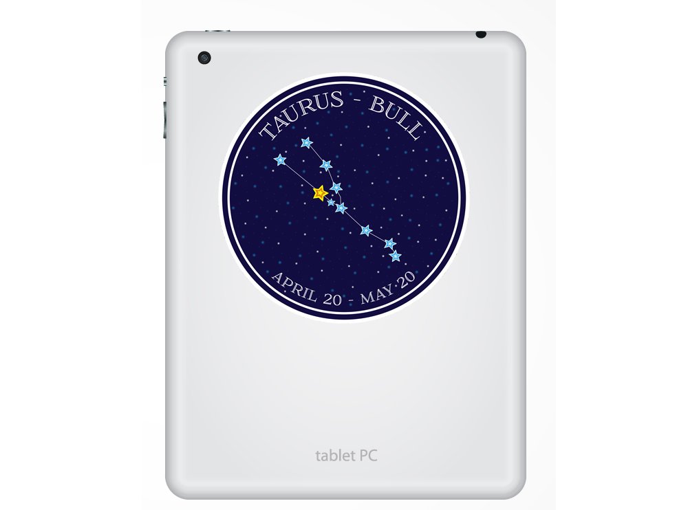 2 x 30cm/300mm Taurus - Bull Oroscopo costellazioni Adesivi vinilici #7473