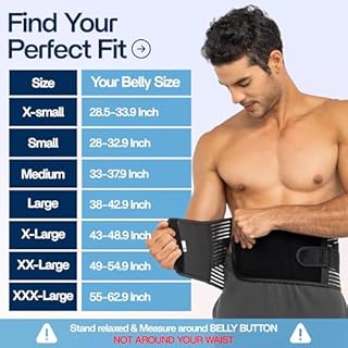 Back Brace for Lower Back Pain Relief | Sciatica Lumbar Support Belt for Men & Women, Adjustable Back Support Brace for Work & Daily Use, All-Day Comfort & Heavy-Duty Compression (Medium (33-37.9"))