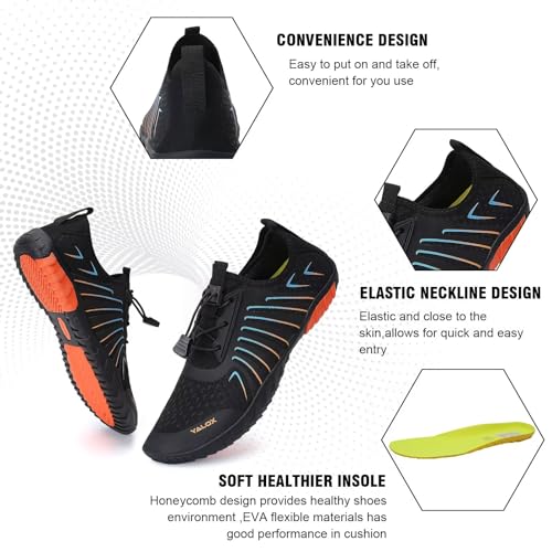 Image of YALOX Water Shoes Men's Women's Swim Shoes Outdoor Beach Barefoot Quick-Dry Aqua Pool Socks Swimming Yoga Surfing Exercise