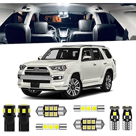 ENDPAGE 18-Pieces 4Runner LED Interior Light Kit Package for Toyota 4Runner 2010 2011 2012 2013 2014 2015 2016 2017 2018 2019 2020 2021 2022 + License Plate Lights, Reverse Lights, Install Tool Cover