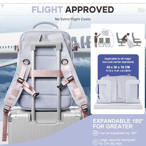 Image of Vacuum Travel Backpack with Pump for Women Men, Carry on Air Backpack for Flight Approved, Personal Item Luggage Backpacks