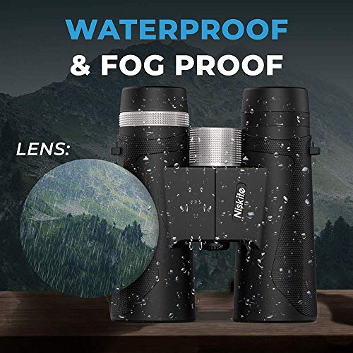 Compact Binoculars for Adults - High Power 12x42 Roof Prism Binocular with Low Light Night Vision,Waterproof Fogproof Binoculars for Bird Watching,Travel,Hunting,Wildlife,Concert - Thumbnail 2