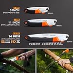 REXBETI Folding Saw, Heavy Duty 11 Inch Extra Long Blade Hand Saw for Wood Camping, Dry Wood Pruning Saw With Hard Teeth, Quality SK-5 Steel - Image 2