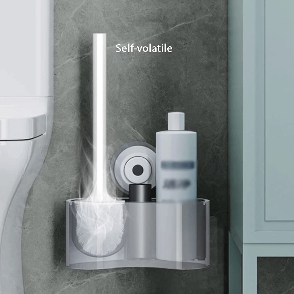 Spazzola for Toilette in Nylon con Scatola di immagazzinaggio, Spazzola for Ciotola del Water Facile da installare, Supporto for la Spazzola WC Set Facile da Pulire Gli Angoli