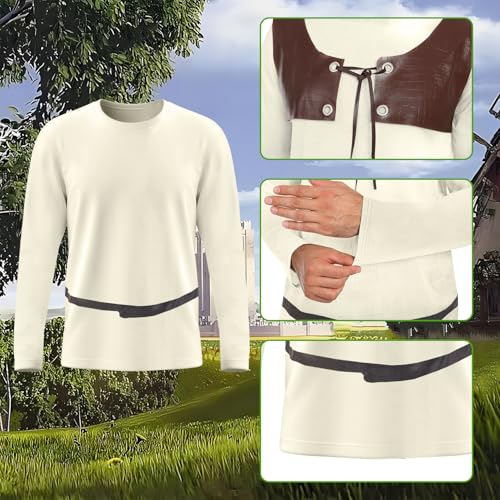 EchoElce Adult Halloween Costume long sleeved T-shirt vest headband for Men and Women (M) by EchoElce - Used condition - US$20.44