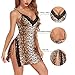 Avidlove Leopard Negligee Lingerie Sexy Babydoll Nightgown Lace Chemise Sleepwear(Leopard-Coffee,S)