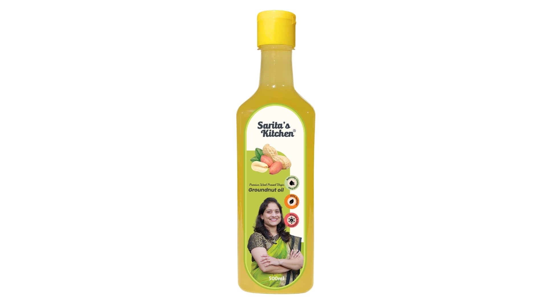 Saritas Kitchen Cold Pressed Groundnut Oil (500 ML)