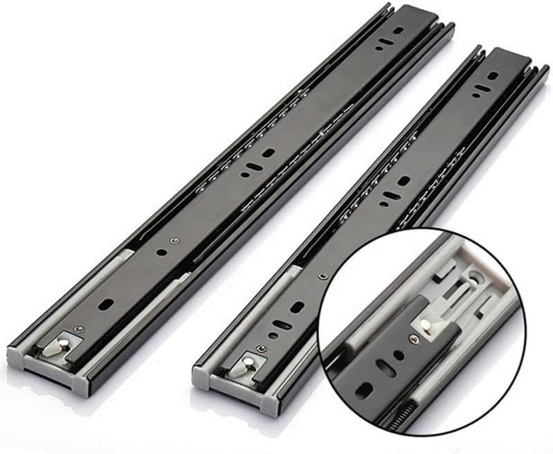 Robustline 2 Fold Full Extension Soft Closing Steel Ball Bearing Drawer Slide (SIDE MOUNTED)- High Load Capacity (17mm Thickness, 12")