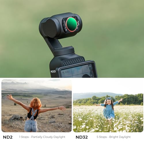 K&F CONCEPT Magnetic ND CPL Effect Filters Set for DJI Osmo Pocket 3, CPL ND2-32 Black Diffusion 1/4 3-Pack Filter Kit, Multi-Coated Top Optical Glass Filter - image 5