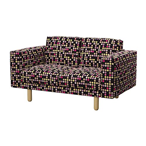 Soferia - IKEA NORSBORG Funda para sofá de 2 plazas, City Black