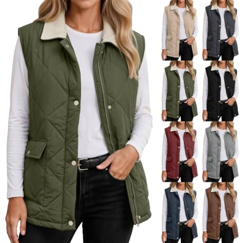 Lainyong Quilted Jacket Women Lightweight Winter Puffer Vests with Pockets - image 1