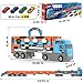 Transport Truck Car Toys for 2-8 Years Old Boys Girls, Carrier Truck Race Track Toys, Foldable Transport Car Toys with 2 Foldable Race Tracks 24 race Cars, Birthday Gifts for Toddler Boys Girls