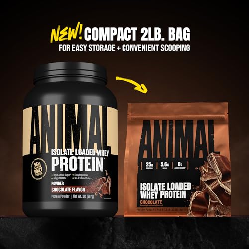 Image of Animal Whey Isolate Protein Powder, 25G High Protein | Chocolate 2LB