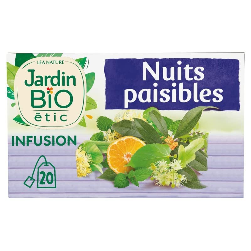 JARDIN BIO ETIC - Jardin Bio Étic Infusion Nuits Paisibles Bio 20 Sachets + Étui 30G - Lot De 4 - Vendu Par Lot