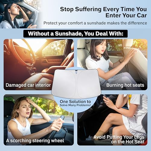EcoNour Windshield Sun Shade Compatible for BMW 3 Series 2006-2010 2011 by EcoNour - Image 2