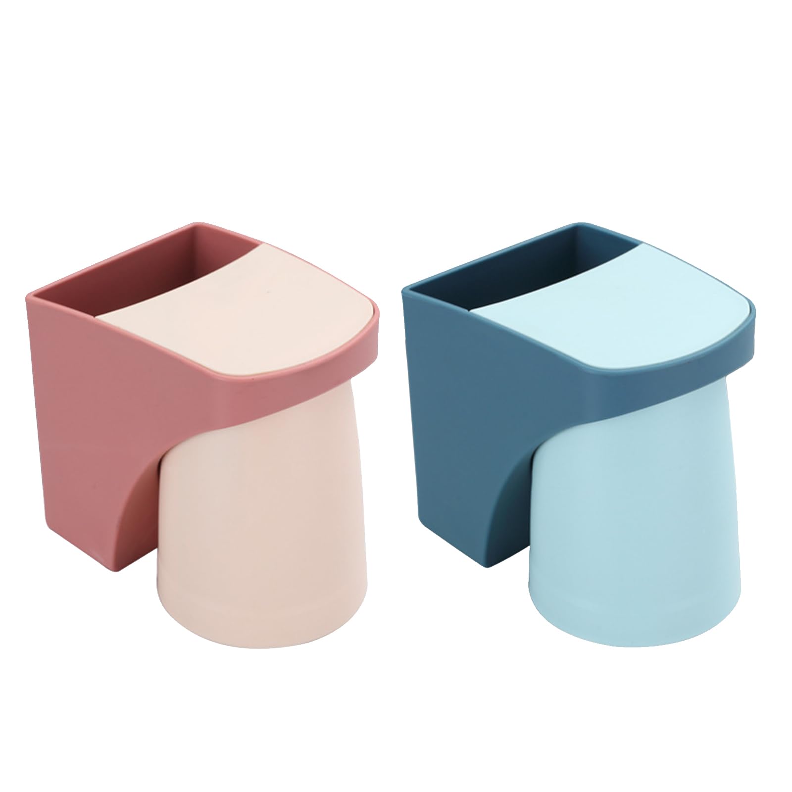 Support Mural Magnétique Pour Brosse à Dents Avec Gobelet - 2 Pièces - MytaYt
