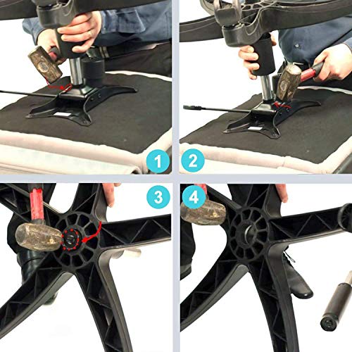 SELTOS Office Revolving Chair Stainless Steel Hydraulic Chair Lifter/Parts - Universal Size, Heavy Duty Hydraulic Gas Lift Cylinder 120mm - Fits... - Image 6