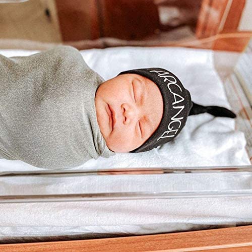 Boy's Personalized Newborn Knotted Baby Beanie Hat