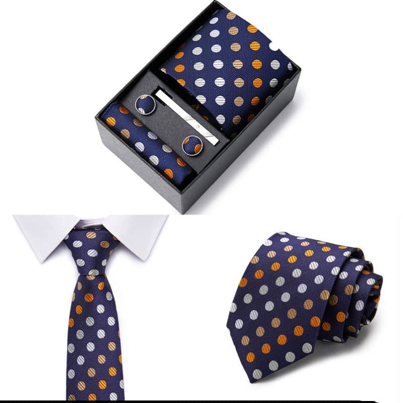 Set corbata pañuelo y gemelos de hombre miniatura 3
