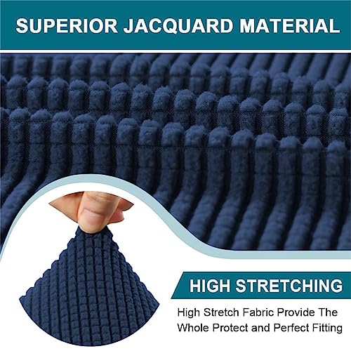 BXFUL Stretch Chesterfield Sofa Cover 1 Piece Couch Cover for Living Room Soft Non-Slip Sofa Slipcover Furniture Protector for Dogs Feature Thick Jacquard Fabric (Sofa,Navy) - Image 4