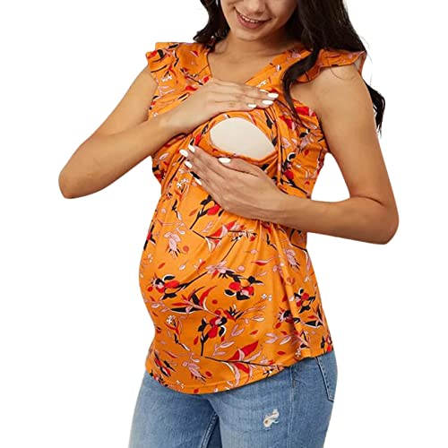 BIISDOST Tops Volantes para lactancia...