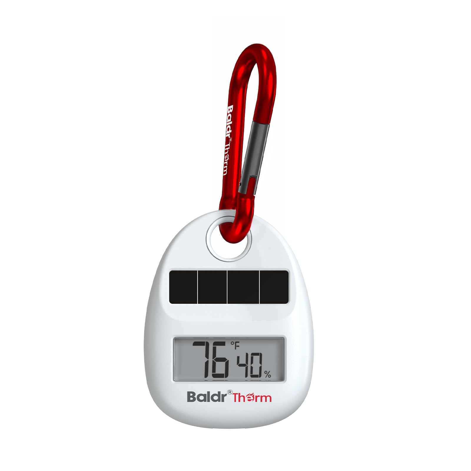 Solar Powered PortableThermometer Hygrometer with Carabiner, Temperature & Humidity Gauge for Hiking, Camping & Backpacking, 30s Fast Refresh, Side-Vent High Accuracy, Lifetime Power-image-18