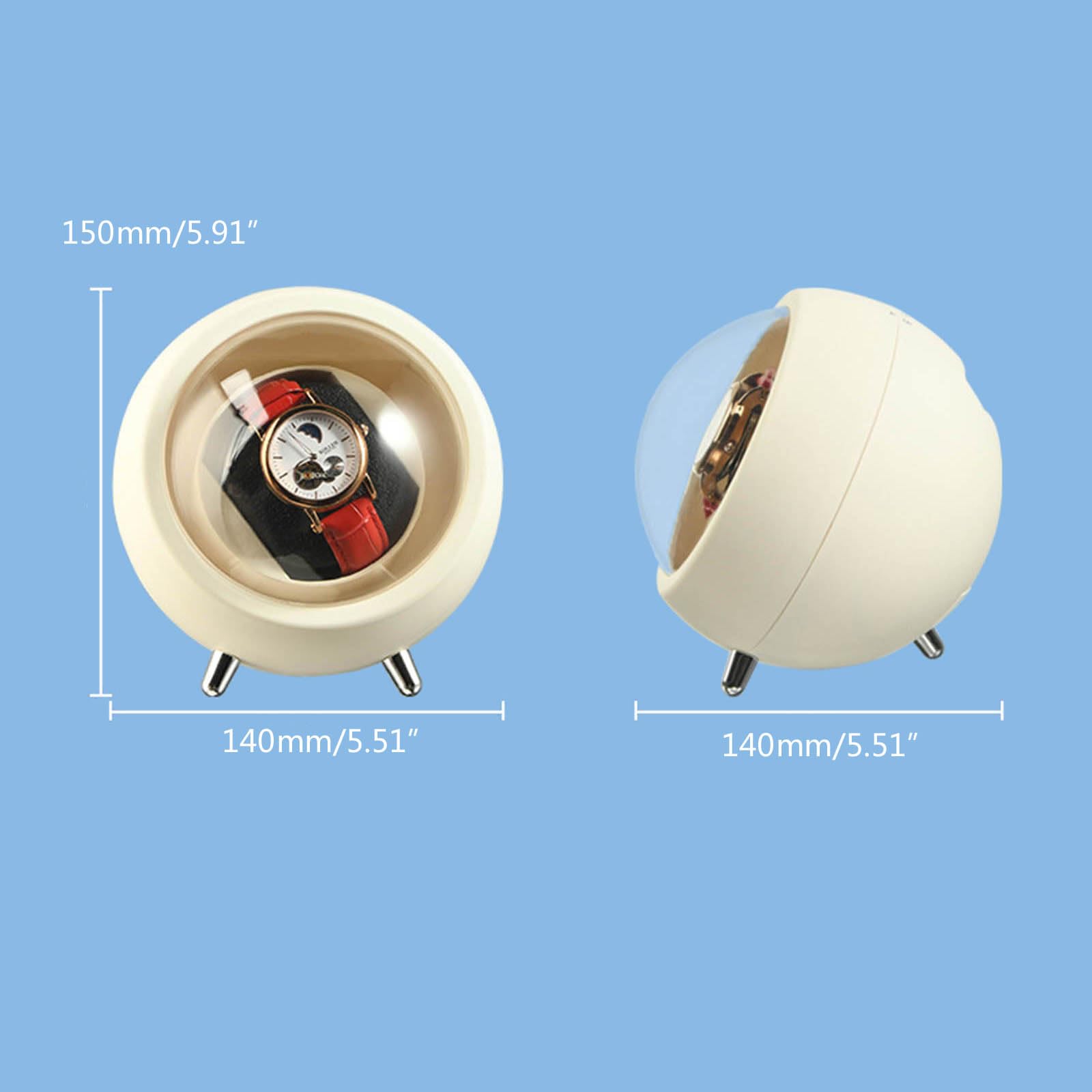 Agitador de reloj mecánico, bobinado automático, carga USB, batería, agitador, bobinado automático, a prueba de polvo