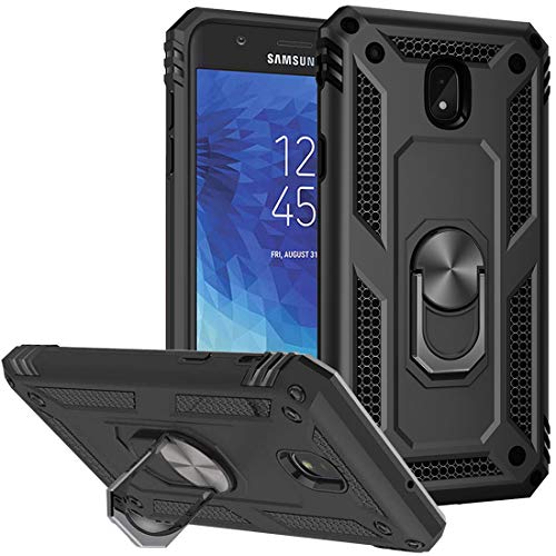 Coque Galaxy J7 2018 avec plaque magnétique auto invisible noire