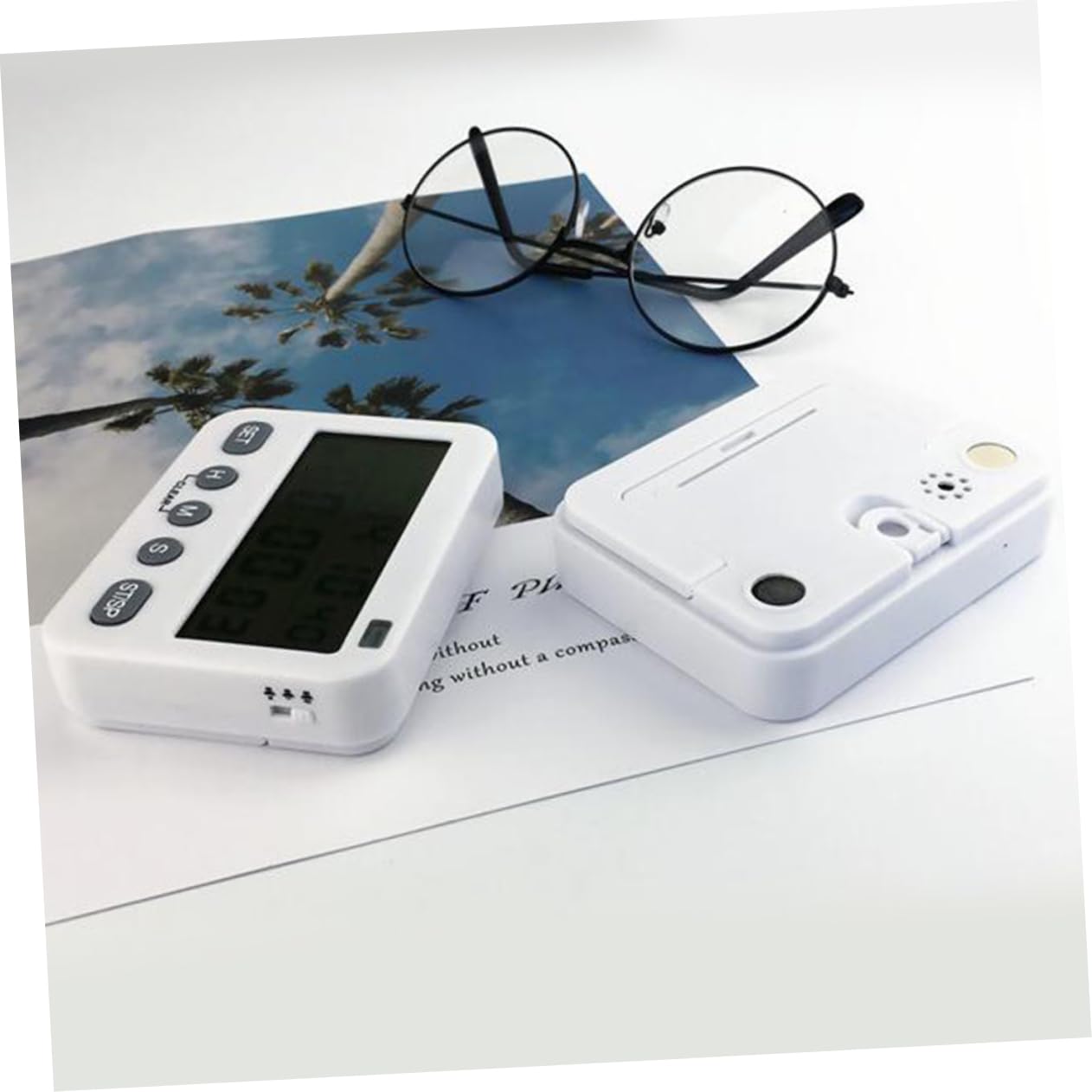 MAGICLULU 3stücke Doppelbildschirm Küchentimer Mit Lauter Alarmfunktion Digitaler Countdown-zeitmesser Ohne Batterie Für Labor Und Kochen Minuten Sekunden Magnetisch Und Aufstellbar Weiß