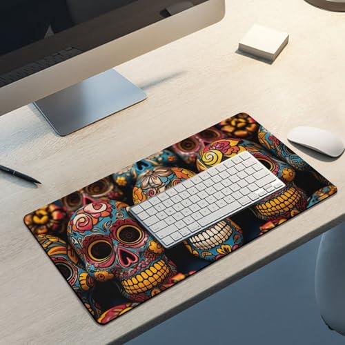 Colorful Sugar Skulls tapete grande para escritorio con base antideslizante miniatura 5