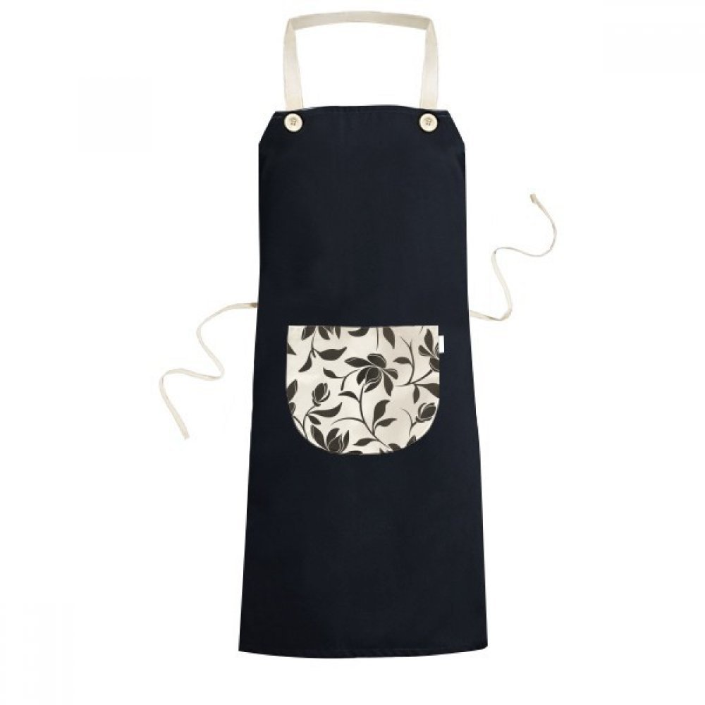 Tablier de cuisine Fleur de Vigne cadeau original noir réglable pour passionnés de cuisine