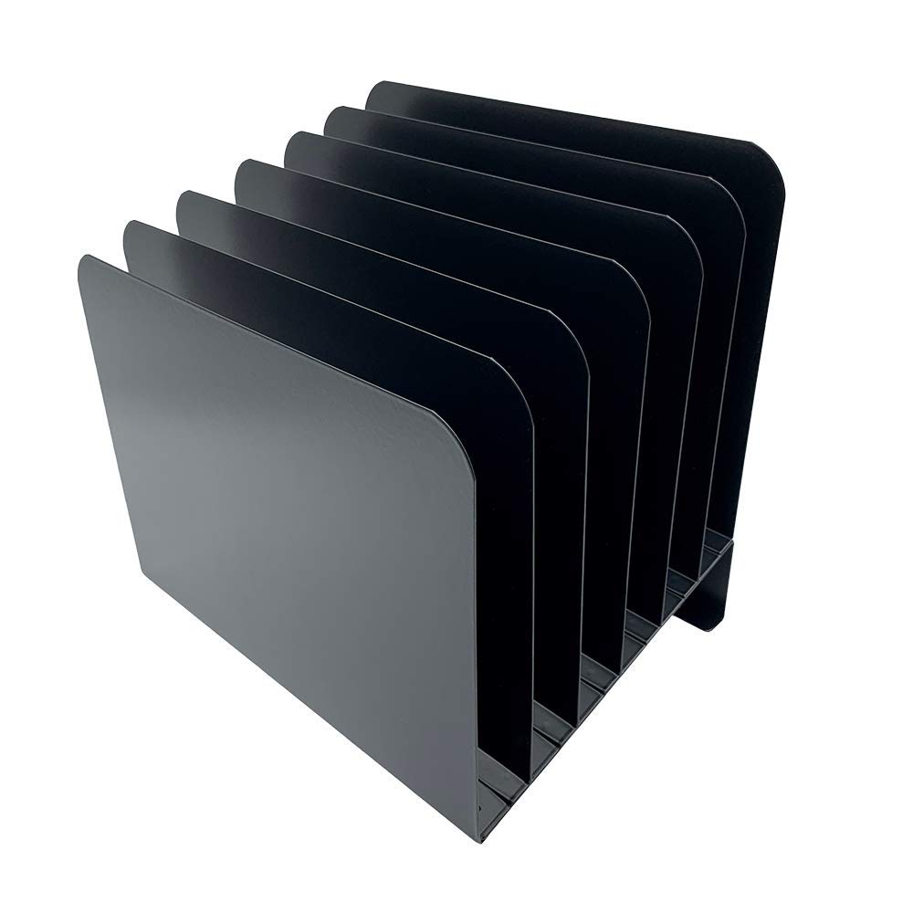 Huron Organizador inclinado 6 ranuras, acero negro