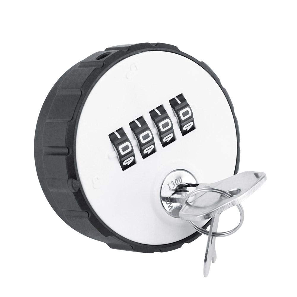 Cafopgrill Silver 4 Digit Combination Password Lock With Key - Zinc Alloy Mechanical Cam Lock For File Cabinets And School Lockers (36Mm)