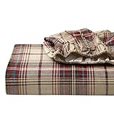 Eddie Bauer - Flannel Collection - 100% Premium Cotton Bedding Sheet Set, Pre-Shrunk & Brushed For Extra Softness, Comfort, and Cozy Feel, King, Montlake Plaid