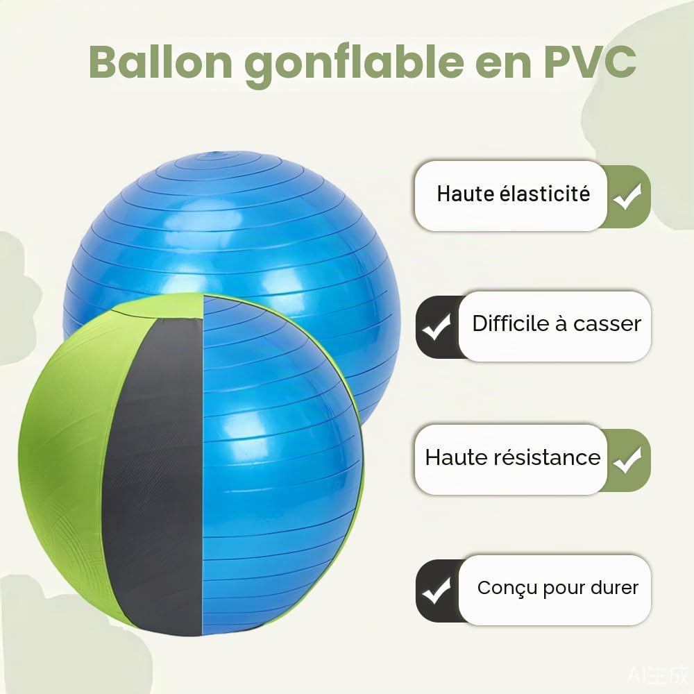 Ballon Gonflable Géant pour Chien 45cm, Ballon d'entraînement Gonflable Robuste de Double Couche Oxford + PVC, avec Fermeture Éclair et Résistant à l'Abrasion, pour Jeu de Poursuite et Entraînement