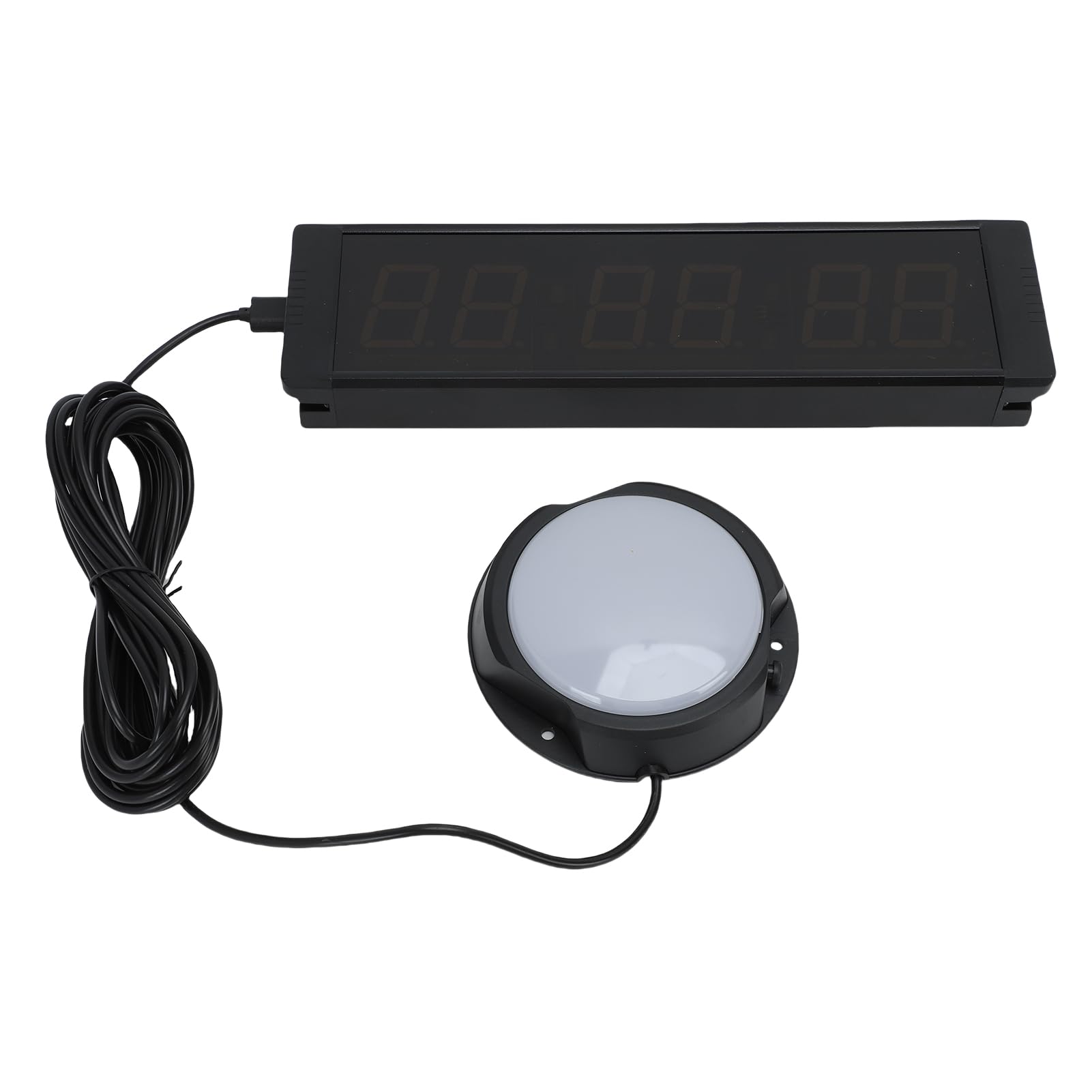 Fafeicy Minuterie de Gymnastique, Horloge de Chronométrage de Course à LED, Affichage Vert de 1,5 Pouces, Compte à Rebours avec Télécommande, Bouton Filaire, Support Télescopique pour