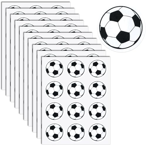 120pcs 3 cm Football Stickers Vinyl Self-Adhesive Waterproof Perfect for Football Fans Suitable for Calendars Crafts World Cup Sports Theme Party Favours Ideal for Boys and Girls as Rewards