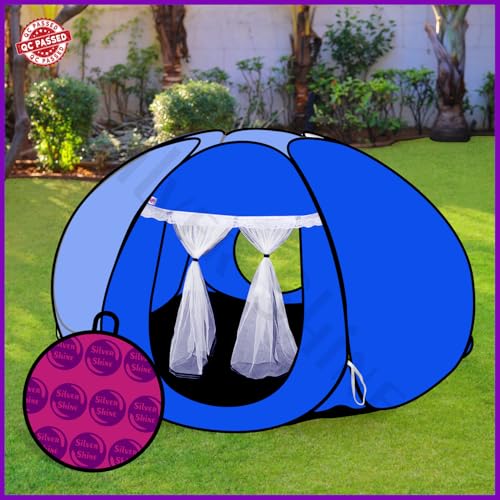 Image of Foldable Kids Play Tent House | Pop-Up Star Pattern Playhouse for Boys & Girls (Multi-Color) | Indoor & Outdoor Fun Tent - Easy to Set Up & Store