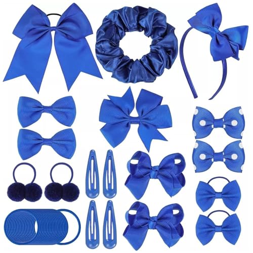 dinghaole - Dinghaole Lot de 48 épingles à cheveux bleu roi - Accessoires scolaires pour filles, épingles à cheveux, queues de cheval, anneaux à cheveux, sangles à cheveux, accessoires pour filles, adaptés pour