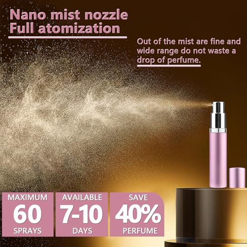 Image of opasyo Portable Mini Refillable Perfume Atomizer Bottle, Travel Size Cologne Sprayer, Travel Atomizer Refllable, MiniPerfume Dispenser, Scent Pump Case, Small Perfumes Spray Bottle 4 Pcs Pack of 5 ml