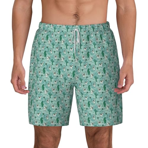 Short de bain homme imprimé alpaga textile léger haut de gamme