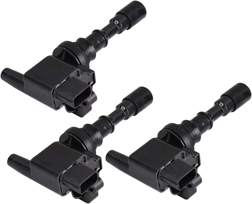 SCITOO Ignition Coil Coils Pack fits for Kia Sedona 3.5L 2002-2005 for Hyundai XG350 3.5L 2002 for Hyundai XG300 3.0L 2001 UF432 5C1709 52-2064 SET OF 3